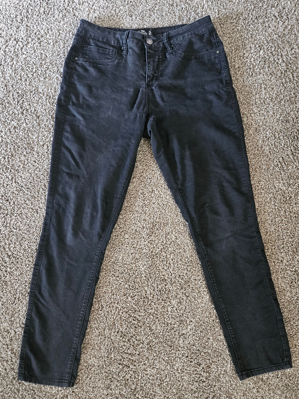 Royalty For Me Skinny Jeans Womens 10 Black Charcoal